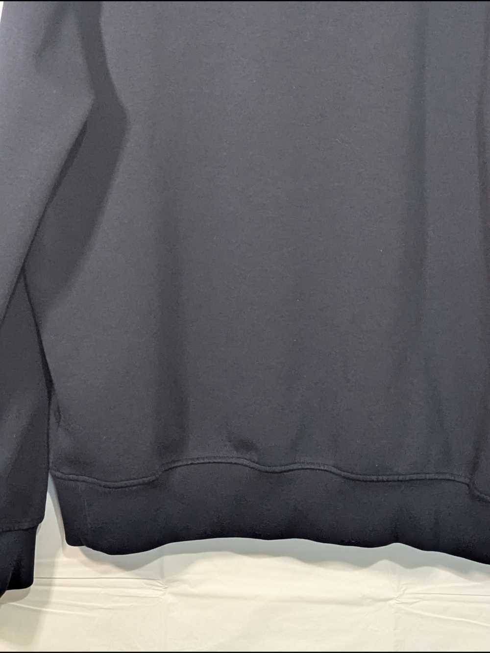 Polo Ralph Lauren Men's Large Navy Quarter Zip Pullover Sweatshirt Logo Spellout - Picture 8 of 11